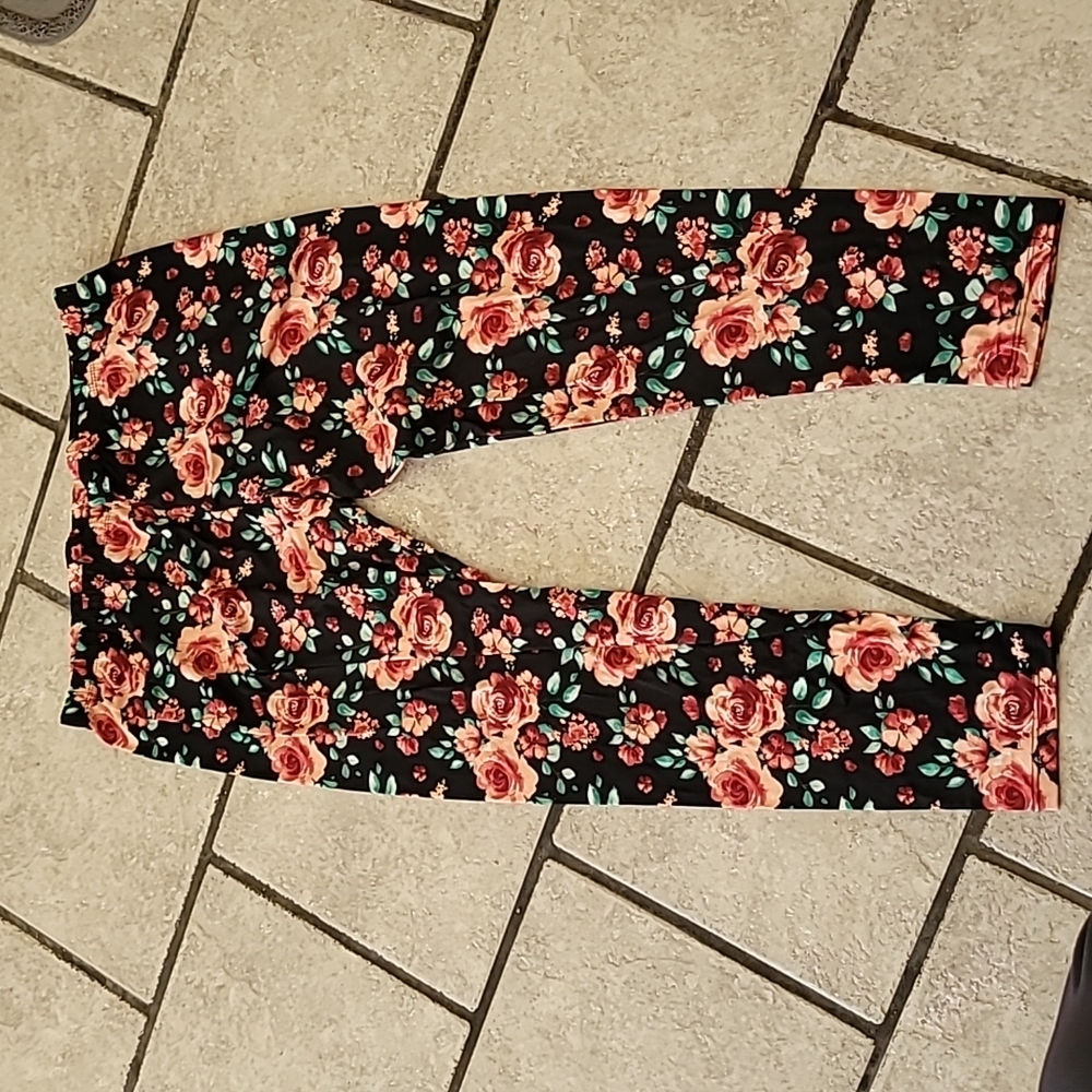 2 Pairs: Flower Print Legging